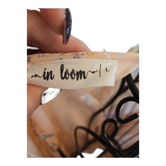 NWOT IN LOOM Vintage Boho Midi Floral Romantic Ruffle Dress - Picture 8 of 9